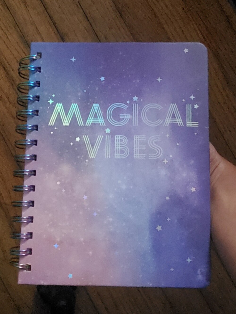 Magical Vibes Purple Spiral Notebook- 120 Pages